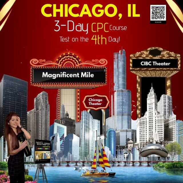 3 Day Complete Medical Coding Course and Exam Prep
Chicago, IL
June 30 - July 2

Take the CPC test online on the 4th day!
NO PRIOR KNOWLEDGE NEEDED! 

Check out the details by clicking the 2-minute promo video below!
All attendees will receive the incredible 4 Part CPC Exam Prep Kit includes: 
Study Guide
Mock Exam
Tabbing System 
Color Coding Chart (Prework)
Course Cost $1499
Deposit $499

Video:
https://youtu.be/efxgOFMTLWw

Register:
https://medicalcodingacademy.org/shop/
#3daycourseatlanta #3daybootcampatlanta #gotocoders #delissaortega #putgodfirst #medicalcoding #medicalbilling #ccsp #medicalcodingacademy #workfromhome #ahima #aapc #Healthcare #medicalassistant #dentalassistant #crna #cpc #mdicalcoder #medicalcodingschool #passthetest #medicalbillingandcoding #medicalbiller #medicalcodingonline #bestonlinecourse #cpcpracticequestions #prepareforcpc #cpcstudycases #medicalcodingguidelines